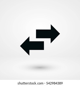 Recycling vector icon, flat design best vector icon