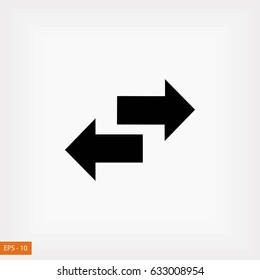 Recycling vector icon, flat design best vector icon