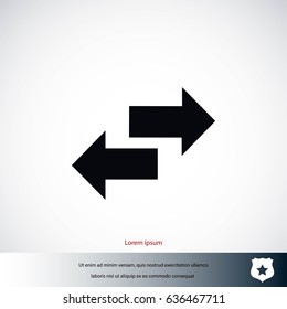 Recycling vector icon, flat design best vector icon