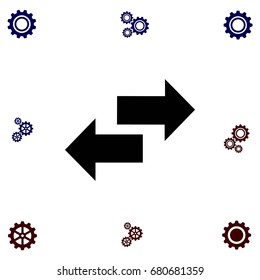 Recycling vector icon, flat design best vector icon