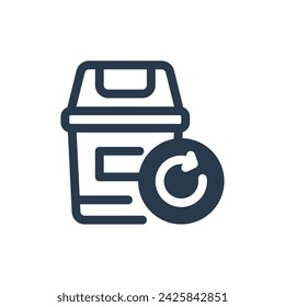 Ilustración del icono del vector del reciclaje para el día de la Tierra