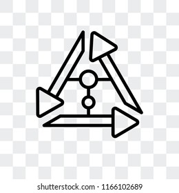 Recycling vector icon isolated on transparent background, Recycling logo concept