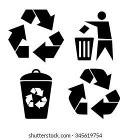 Reciclaje - icono vector, conjunto