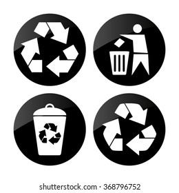 Recycling  - vector icon set