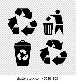 Recycling  - vector icon set