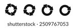 Recycling vector icon set. Recycling arrows. Recycle arrows. Recycle, reuse icons. Recycling and rotation arrow icons.