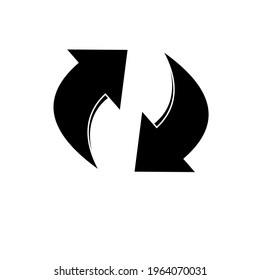 icono del vector de reciclaje. signo de reciclado y reutilización