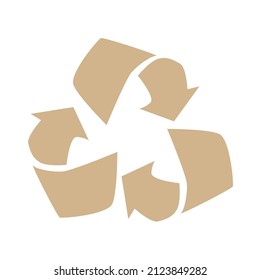 recycling vector icon sign symbol. isolated graphic illustration