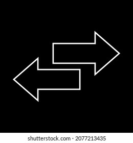 Icono de vector de reciclaje, vector de icono de reciclaje en estilo plano de moda. Imagen de icono de reciclaje, ilustración de icono de reciclaje aislada en fondo negro