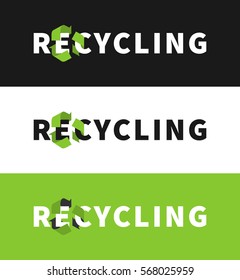 Recycling vector illustration. Eco friendly ecological creative concept with recycle sign.
