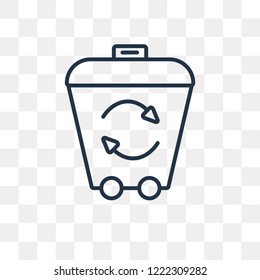 Recycling vector outline icon isolated on transparent background, high quality linear Recycling transparency concept can be used web and mobile