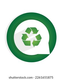 recycling vector sign. editable design.
