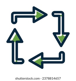 Recycling Vector Thick Line Filled Dark Colors Icons For Personal And Commercial Use.
