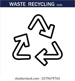 recycling waste line icons. Plastic bottle, biodegradable trash, junk truck, landfill, paper, glass, battery, conveyor vector illustration. Outline signs about garbage recycle. Editable Stroke .Eps 10
