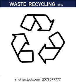 recycling waste line icons. Plastic bottle, biodegradable trash, junk truck, landfill, paper, glass, battery, conveyor vector illustration. Outline signs about garbage recycle. Editable Stroke .Eps 10