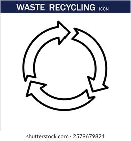 recycling waste line icons. Plastic bottle, biodegradable trash, junk truck, landfill, paper, glass, battery, conveyor vector illustration. Outline signs about garbage recycle. Editable Stroke .Eps 10