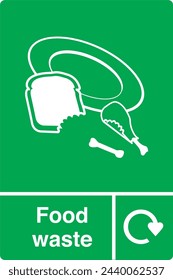 Recycling Waste Management Trash Bin Label Sticker Food waste
