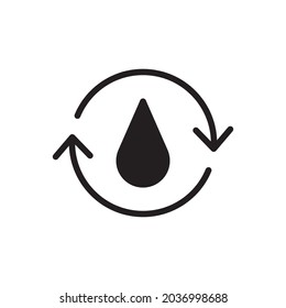 Recycling Water Icon sign symbol vector 