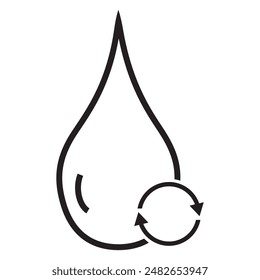 reciclaje de diseño de Vector de iconos de agua