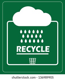 Recycling water system vector design