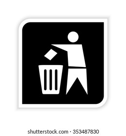 Recycling -  white vector icon