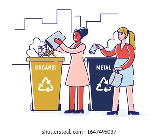 Waste Sorting Vector Set Trash Bins Stock Vector (Royalty Free) 1546430807