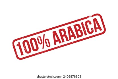 Rot, 100% Arabica Rubber Stempel Seal Vector