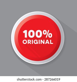 red 100% original button