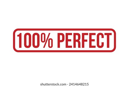 Red 100% Perfect Rubber Stamp Seal Vector