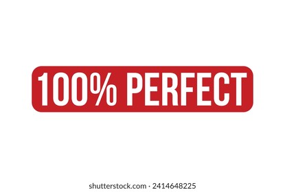 Red 100% Perfect Rubber Stamp Seal Vector