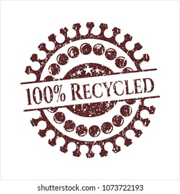  Red 100% Recycled distress with rubber seal texture