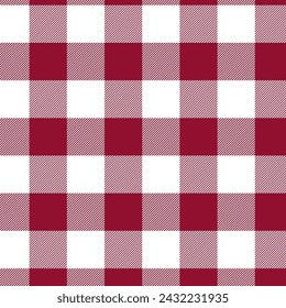 Red 2 tone buffalo plaid seamless pattern vector