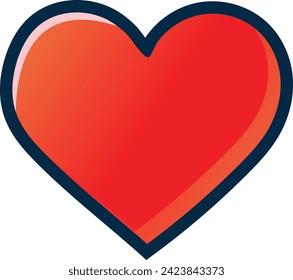 red 2d heart vector art