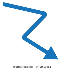 	
Roter 3D-Pfeil nach unten Stock-Symbol auf weißem Hintergrund. Bankrott, Finanzmarkt Crash-Symbol für Ihre Website-Design, Logo, App, UI. Diagramm unten Trend Symbol.Diagramm nach unten Zeichen. Vektor