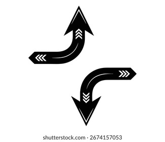 Rotes 3D-Pfeil-Symbol und Symbol-Illustration für Unternehmen und Web-Design