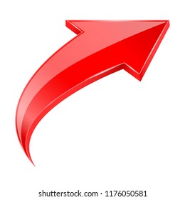 Red 3d Arrow Vector Illustration Isolated Stock Vector (Royalty Free ...