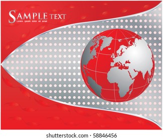 red 3d business abstract background - vector illustration