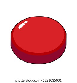 Red 3d button icon background for web or print design element