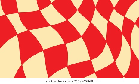 Red 3D checkered racing flag background