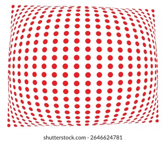Red 3D Expanding Dot Illusion: Mind-Bending Visual Trickery, Vector Eps File