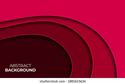 fondo de corte de papel de 3d formas de fluidos rojo, fondo de vector geométrico colorido.