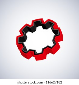Red 3D gear