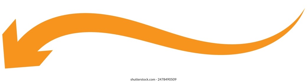  Red 3D long arrow vector illustration. Long arrow icon vector, silhouette. Red long 3D Arrow vector. Arrow pointing. Vector set of trendy long arrows left and right in flat style.