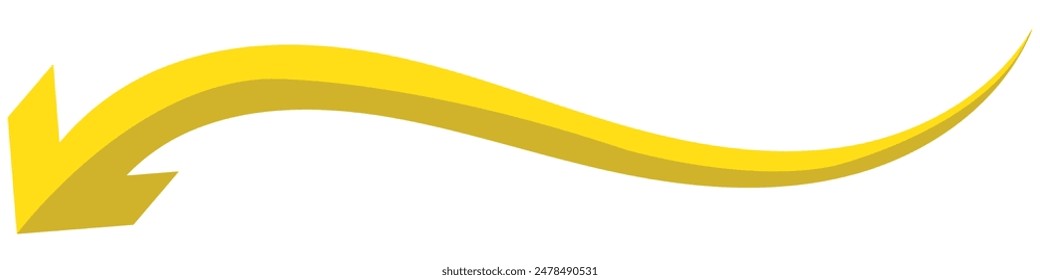  Red 3D long arrow vector illustration. Long arrow icon vector, silhouette. Red long 3D Arrow vector. Arrow pointing. Vector set of trendy long arrows left and right in flat style.