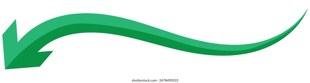  Red 3D long arrow vector illustration. Long arrow icon vector, silhouette. Red long 3D Arrow vector. Arrow pointing. Vector set of trendy long arrows left and right in flat style.