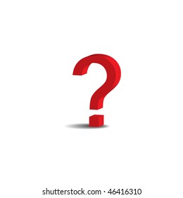 Red 3d Question Mark Stock Vector (Royalty Free) 46416310 | Shutterstock