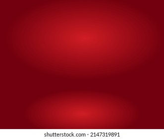 Red 3D room gradient Background.
