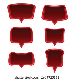 Red 3d social media spech bubble with page not found text islated on white background