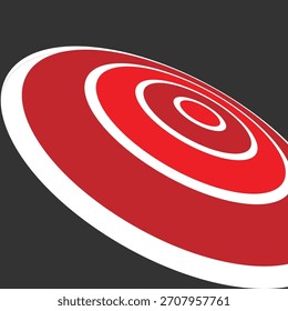 Red 3D Target Vector Target Bull's Eye Badge Marketing Goal Graphics