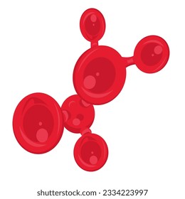 red 3d vector moleculeart illustration